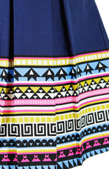 Travelling Vibes Flare Dress - Dark Blue