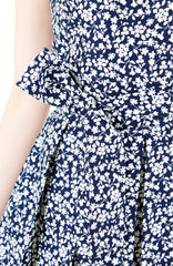 Tsuki-hana Two-way Flare Dress - Midnight Blue