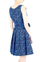 Tsuki-hana Two-way Flare Dress - Ocean Blue