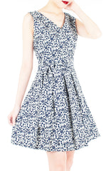 Tsuki-hana Two-way Flare Dress - White