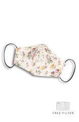 Vintage Fleur Roses Pure Cotton Face Mask