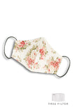 Vintage Peonies Pure Cotton Face Mask