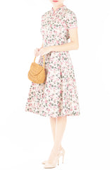 Vintage Rose Estate Cheongsam with Pearl Buttons