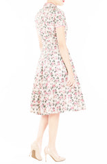 Vintage Rose Estate Cheongsam with Pearl Buttons