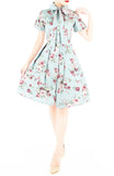 Vintage Rose Garden Emma Two-way Shirtdress - Powder Blue