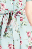 Vintage Rose Garden Emma Two-way Shirtdress - Powder Blue