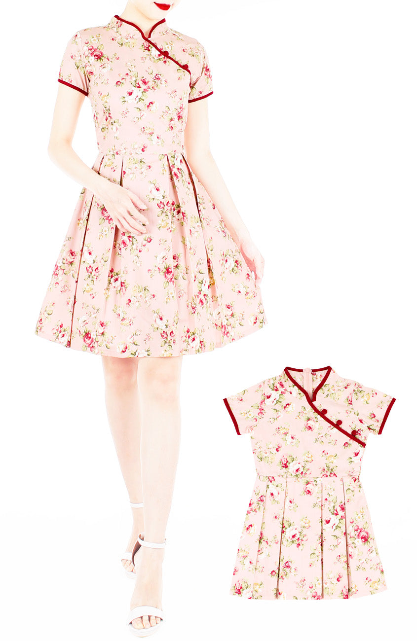 Vintage Imperial Garden Cheongsam Dress