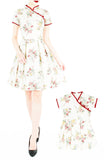 Vintage Porcelain Blooms Cheongsam Dress