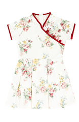 Vintage Porcelain Blooms Cheongsam Dress