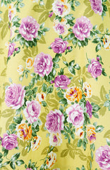 Viva Violet Floral Midi Flare Dress - Olive Green