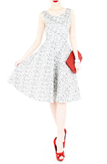 Voyage Travel Flare Midi Dress