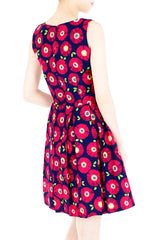 Wallflower Daisy Flare Dress - Dark Blue