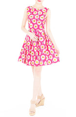 Wallflower Daisy Flare Dress - Pink