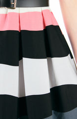 Wandering Wavelet Flare Dress - Pink