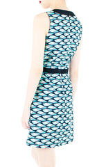 Waves of Fun 60s Mod A-Line Dress - Aqua