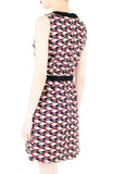Waves of Fun 60s Mod A-Line Dress - Auburn Red