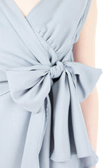 Whispered Wisdom Bow Blouse - Baby Blue