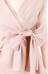 Whispered Wisdom Bow Blouse - Dusty Pink