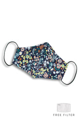 Wildflowers at Midnight Pure Cotton Face Mask