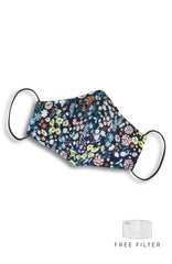 Wildflowers at Midnight Pure Cotton Face Mask