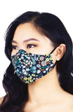 Wildflowers at Midnight Pure Cotton Face Mask