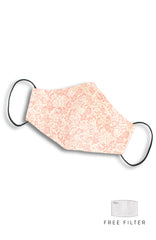 Wiltshire Gardens Pure Cotton Face Mask - French Rose