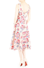 Wishing & Wowing Rose Flare Midi Dress (Longer Length)