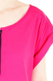 Zip that Memory Blouse - Hot Pink