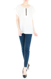 Zip that Memory Blouse - White