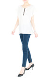 Zip that Memory Blouse - White