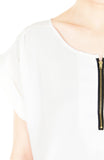 Zip that Memory Blouse - White