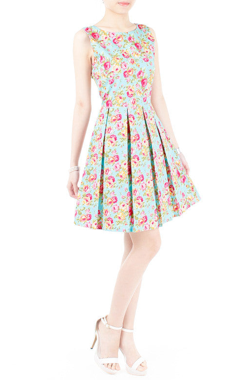 A Sea of Roses Flare Dress