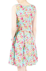 A Sea of Roses Flare Dress