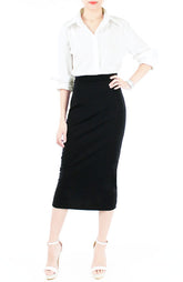 Ambitious Attitude Midi Skirt - Black