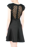 Black Aphrodite Lace Back Dress