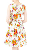 Budding Artist Flare Dress - Orange