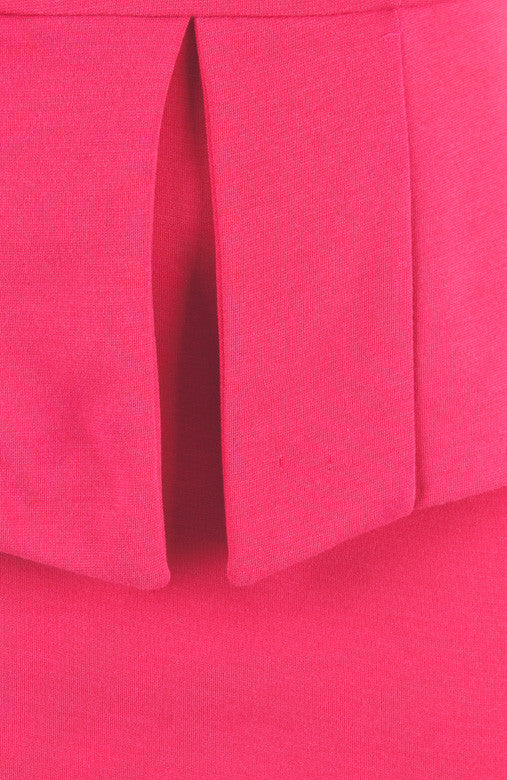Bustier Peplum Mini Dress - Candy Pink
