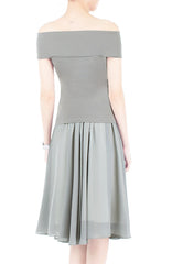 Charm Your Way Off Shoulder Blouse - Gray