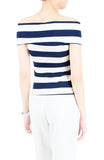 Charm Your Way Off Shoulder Blouse - Stripe