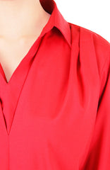 City Pursuit Blouse - Lipstick Red