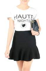 Cloud Nine Trumpet Skirt - Black