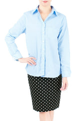 Confident Chic Boyfriend Shirt - Light Denim