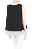 Double Trouble Trapeze Blouse - Black