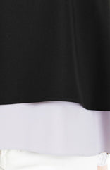 Double Trouble Trapeze Blouse - Black