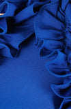 Duchess Ruffle One Shoulder Top - Royal Blue
