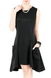 Edge Of The Night Dress With Pockets - Black