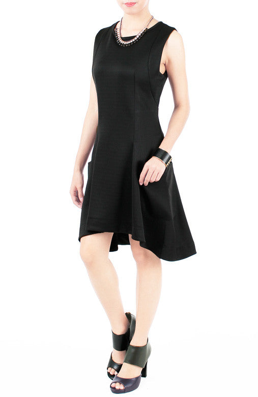 Edge Of The Night Dress With Pockets - Black