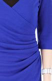 En Pointe Wrap Side Dress - Blue