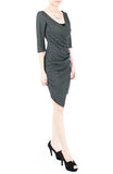En Pointe Wrap Side Dress - Gray