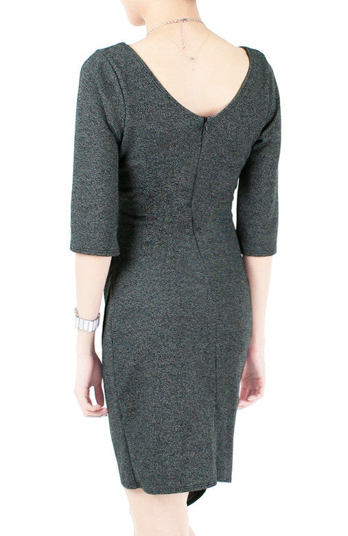 En Pointe Wrap Side Dress - Gray